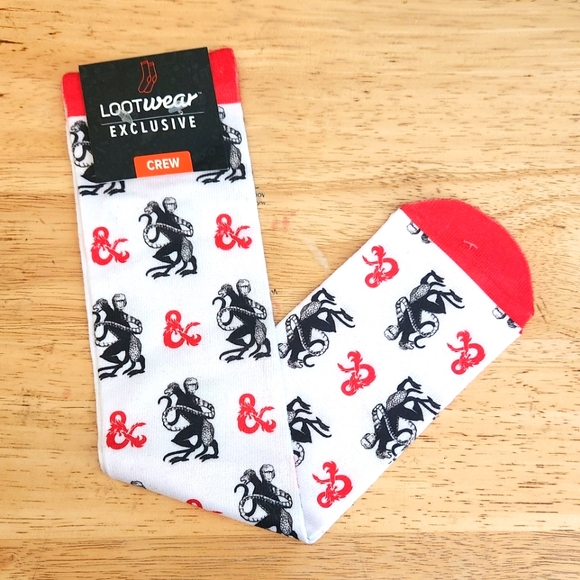 Dungeons & Dragons Novelty Socks, Unisex size 8-12 - Picture 1 of 3